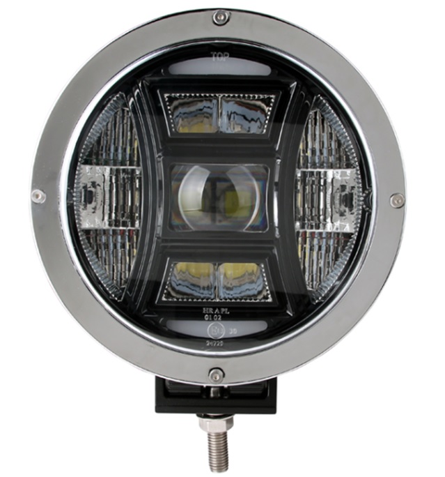 Exploradora Redonda 9&quot; 70w con DRL 12v/24v ECE IP67