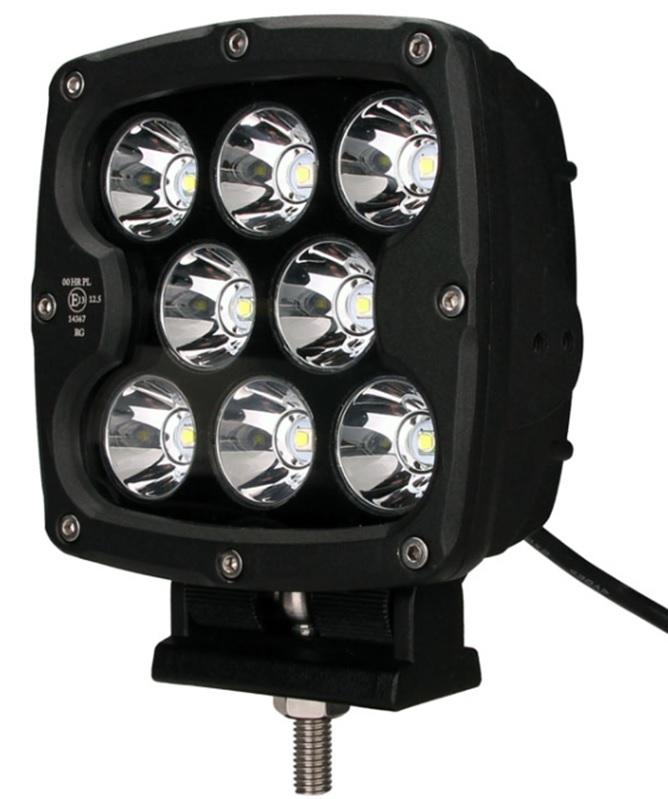 Exploradora Cuadrada 5&quot; 80w 8 led Cree 10w 12v/24v ECE IP67