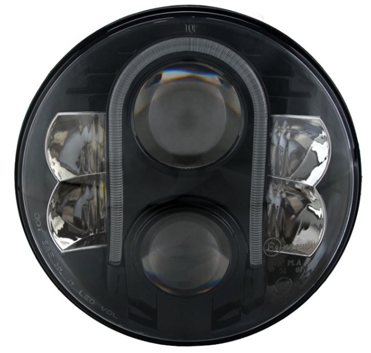 Optica Redonda 7&quot; Altas y Bajas 30w/60w 12v/24v IP67 DOT